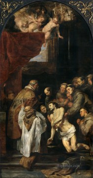 ピーター・パウル・ルーベンス Painting - 聖フランシスコの最後の聖体拝領 バロック様式 ピーター・パウル・ルーベンス